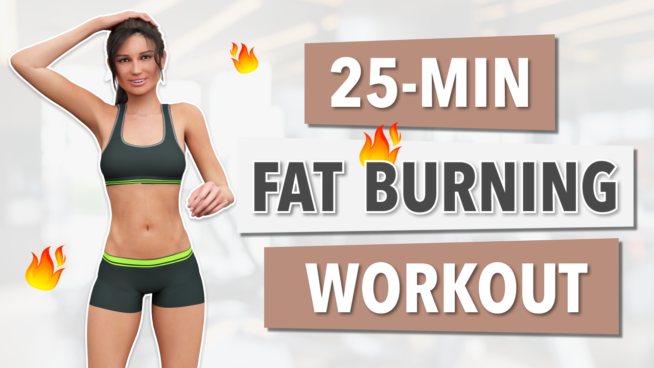 25 Min Fat Burning Workout Full Body Cardio And Toning Exercise Roberta S Gym At Home